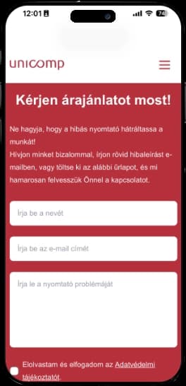 Kapcsolatfelvétel ikon